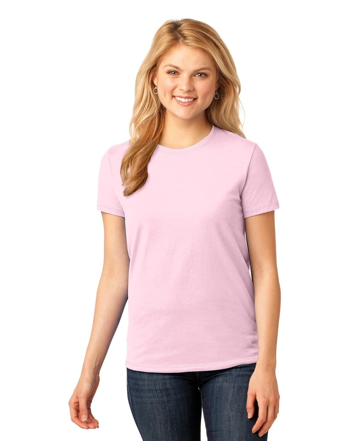 port & company womens 54 oz 100% cotton t shirt 3xl pale pink